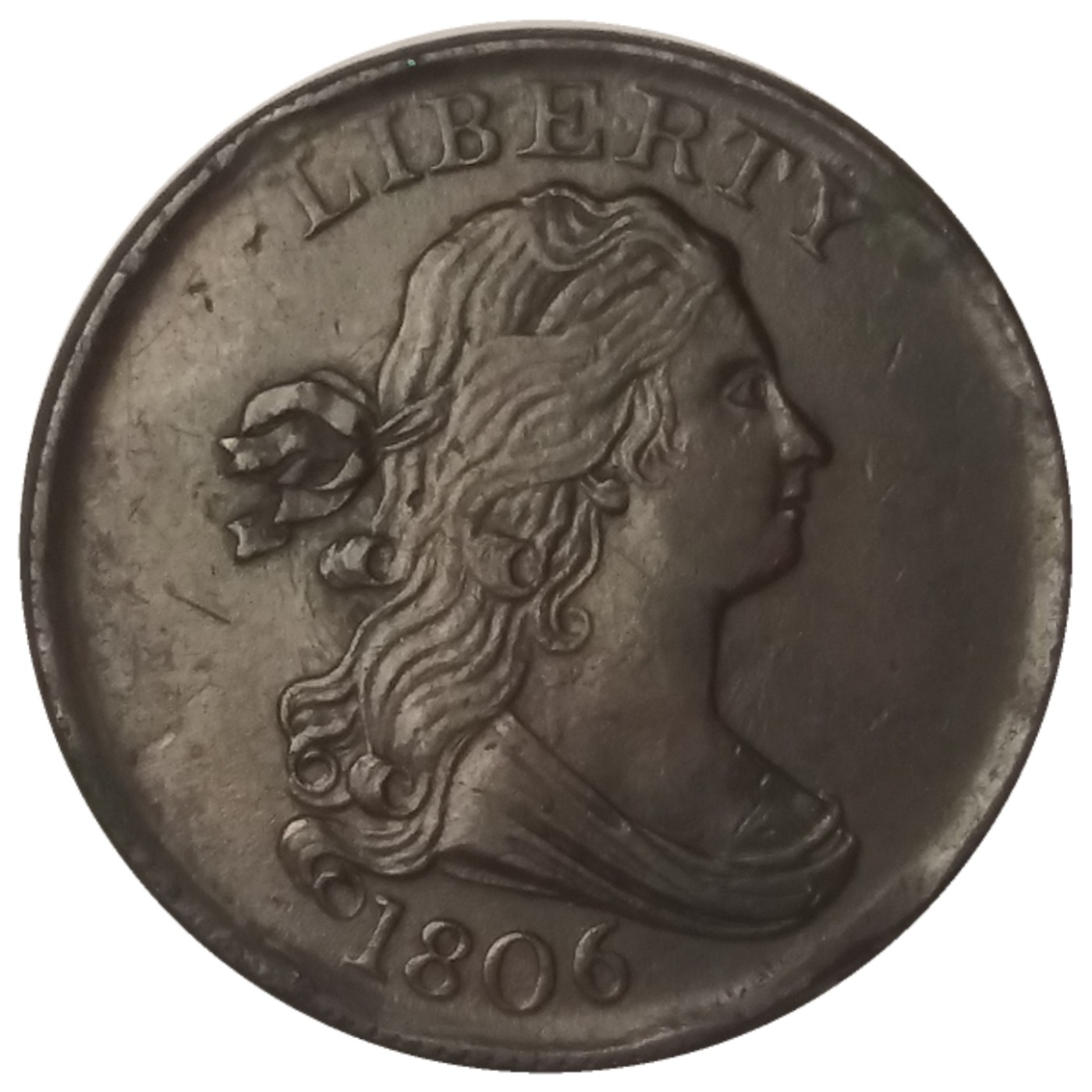 1806-Draped-Bust-Half-Cent-Stemless